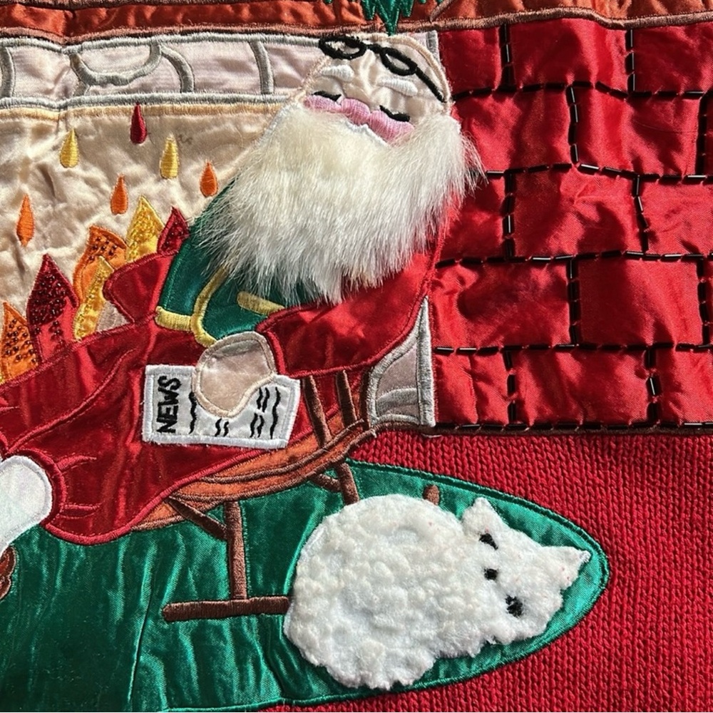 🎄 Vintage Glady's Bagley Christmas Sweater with Santa Claus Design - Picture 6 of 6